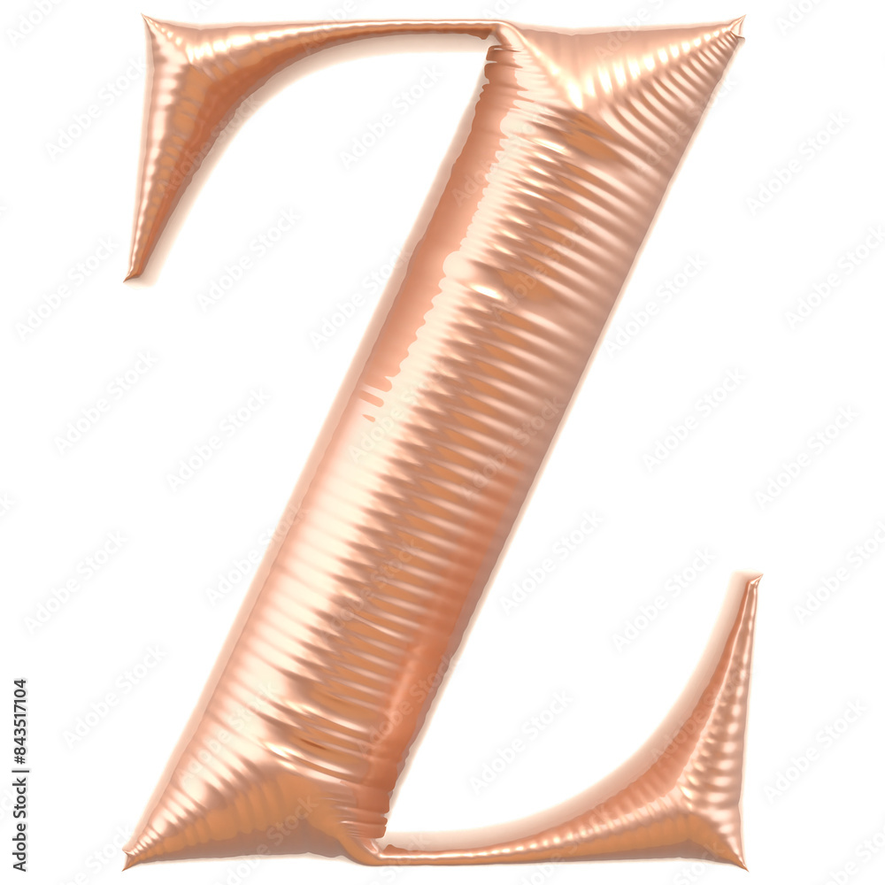 Obraz premium Letter Z Gold 3D Render