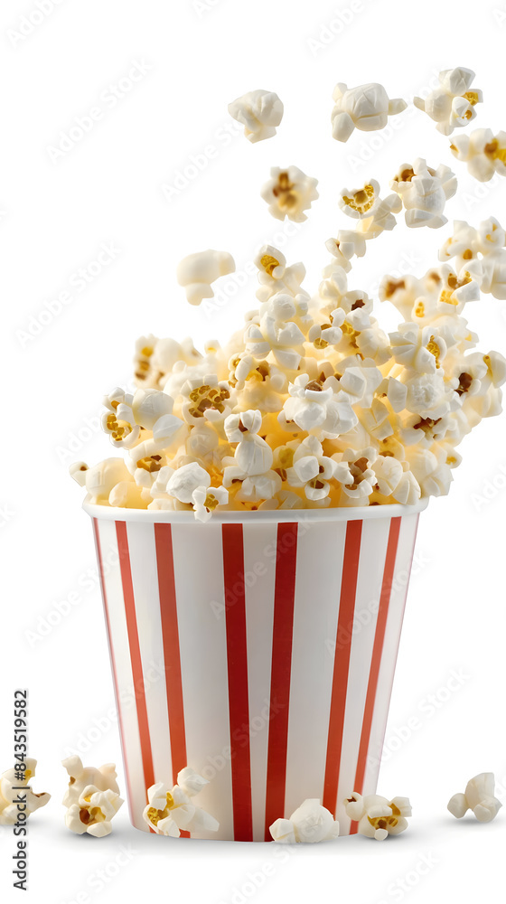 Popcorn bucket isolated on white background Popcorn bucket isolated on white background