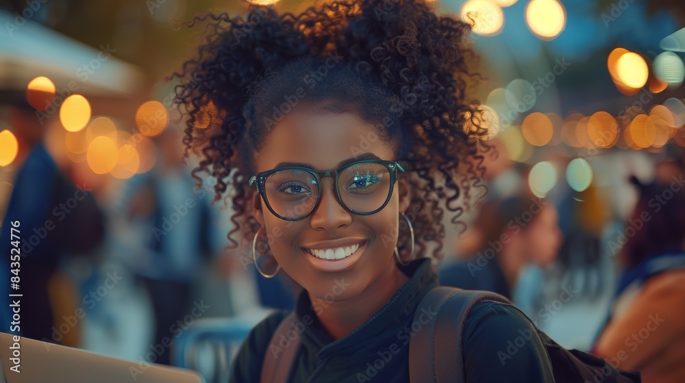 Portrait of woman and student with laptop, café, smiling typing, connection, and online reading. Face, woman, or girl in restaurant, computer, or technology with education, email, and university. Portrait of woman and student with laptop, café, smiling typing, connection, and online reading. Face, woman, or girl in restaurant, computer, or technology with education, email, and university.