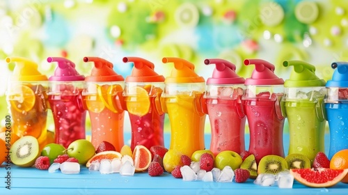 summer cool slush or smoothie iced fruit juice dispenser 