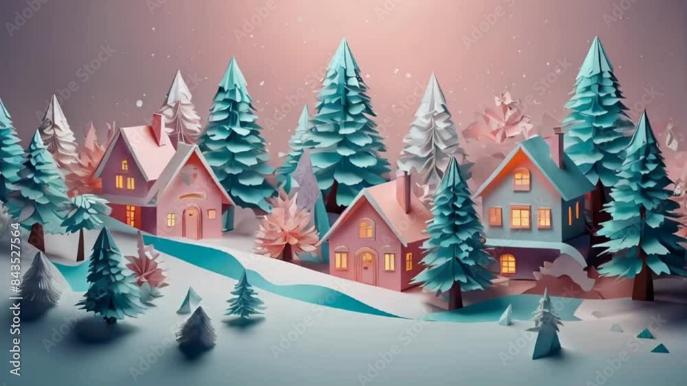 Winter houses, paper style