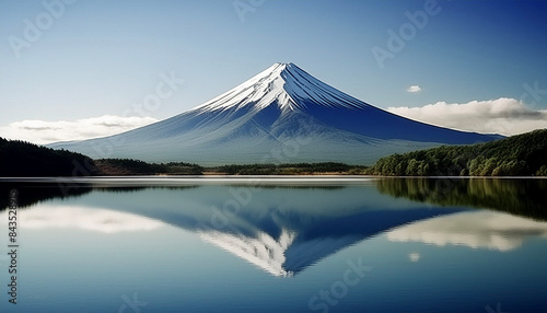 富士山 逆さ富士 ai生成画像