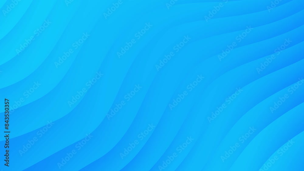 Sleek blue gradient abstract wavy pattern loop background animation.