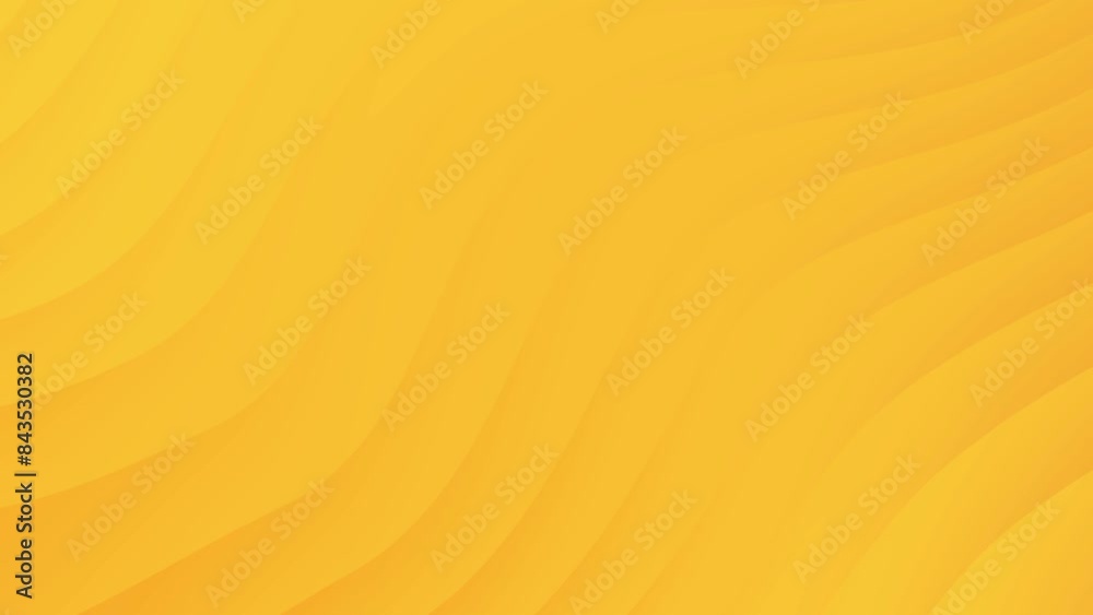 Sleek yellow gradient abstract wavy pattern loop background animation.