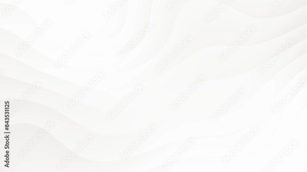 Elegant abstract white waves loop background animation.