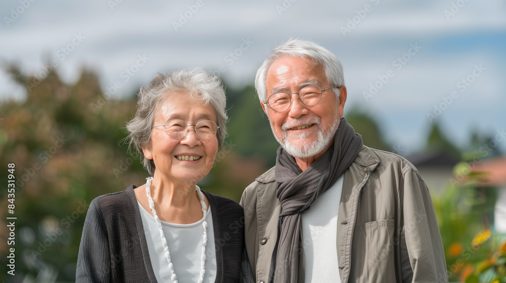 笑顔の高齢者夫婦