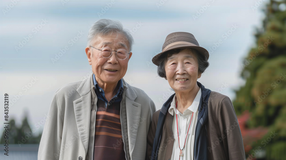 笑顔の高齢者夫婦