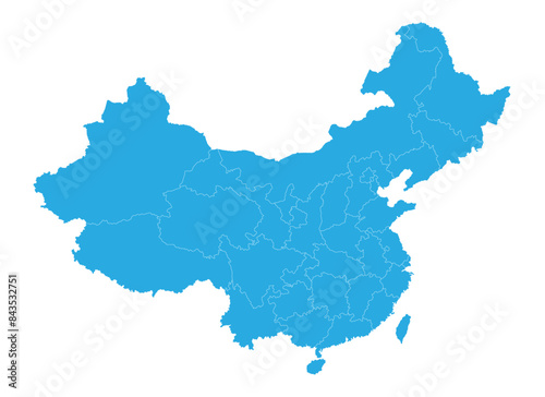 Map of China detailed boundaries of administrative divisions