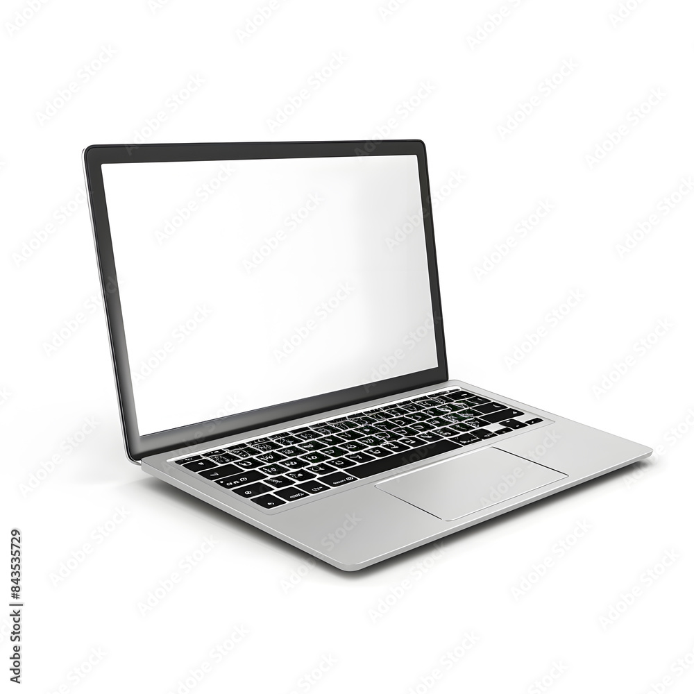 Laptop mock up isolated on white background Laptop mock up isolated on white background