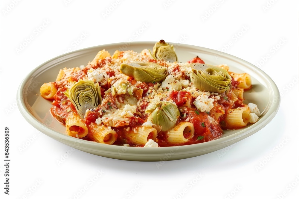 Baked Cavatappi with Artichokes and Fennel in Creamy Tomato Sauce Baked Cavatappi with Artichokes and Fennel in Creamy Tomato Sauce