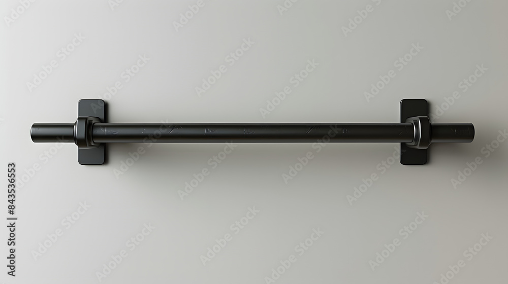 3D render of a sleek contemporary pull-up bar on a gray background. 3D render of a sleek contemporary pull-up bar on a gray background.