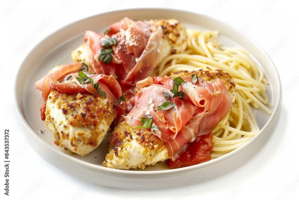 Savory Baked Chicken Saltimbocca with Mozzarella and Marinara Savory Baked Chicken Saltimbocca with Mozzarella and Marinara