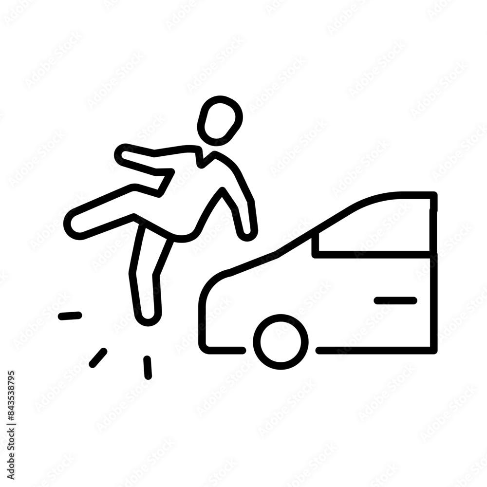 Car Accident Icon, Ideal for Insurance and Safety Illustrations Car Accident Icon, Ideal for Insurance and Safety Illustrations