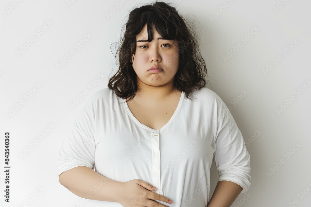痩せたいのにダイエットに失敗してまた太ったことに悩む肥満女性
痩せたいのにダイエットに失敗してまた太ったことに悩む肥満女性