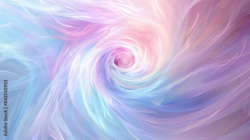 An abstract dream background with soft, swirling pastel colors that form a gentle vortex, pulling the viewer into a peaceful, dream-like state.