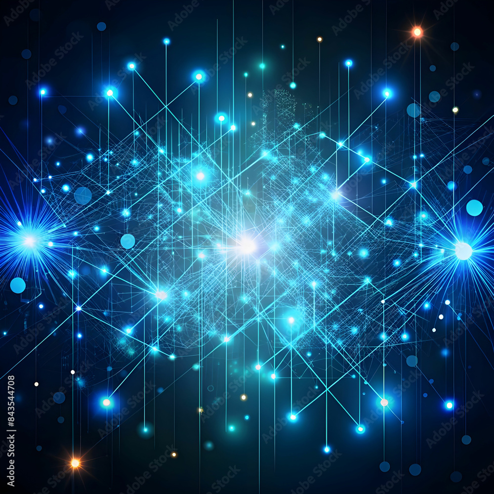 abstract technology background with glowing particular abstract technology background with glowing particular
