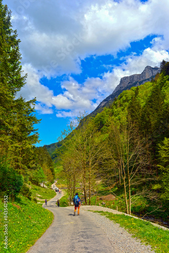 Wanderweg von Wasserauen zum Seealpsee, Kanton Appenzell Innerrhoden (Schweiz)