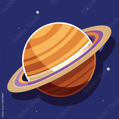 The Enigmatic Realm of Bottomless Saturn vector illustration eps 10