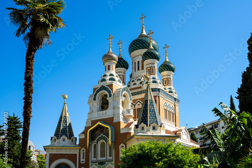 Obraz na płótnie Russisch-orthodoxe Kathedrale Saint-Nicolas in Nizza w salonie