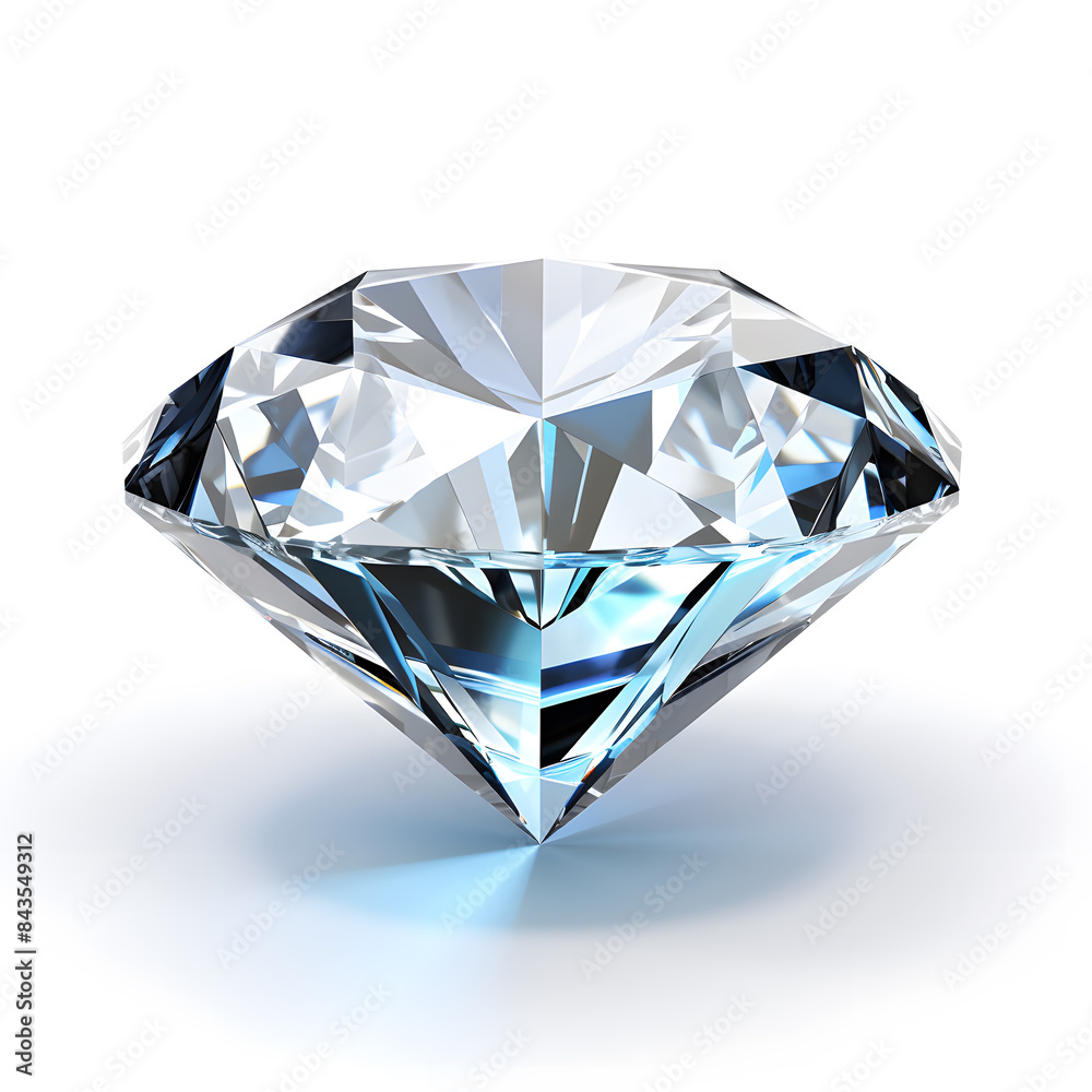 Shiny diamond gem isolated on white background Shiny diamond gem isolated on white background
