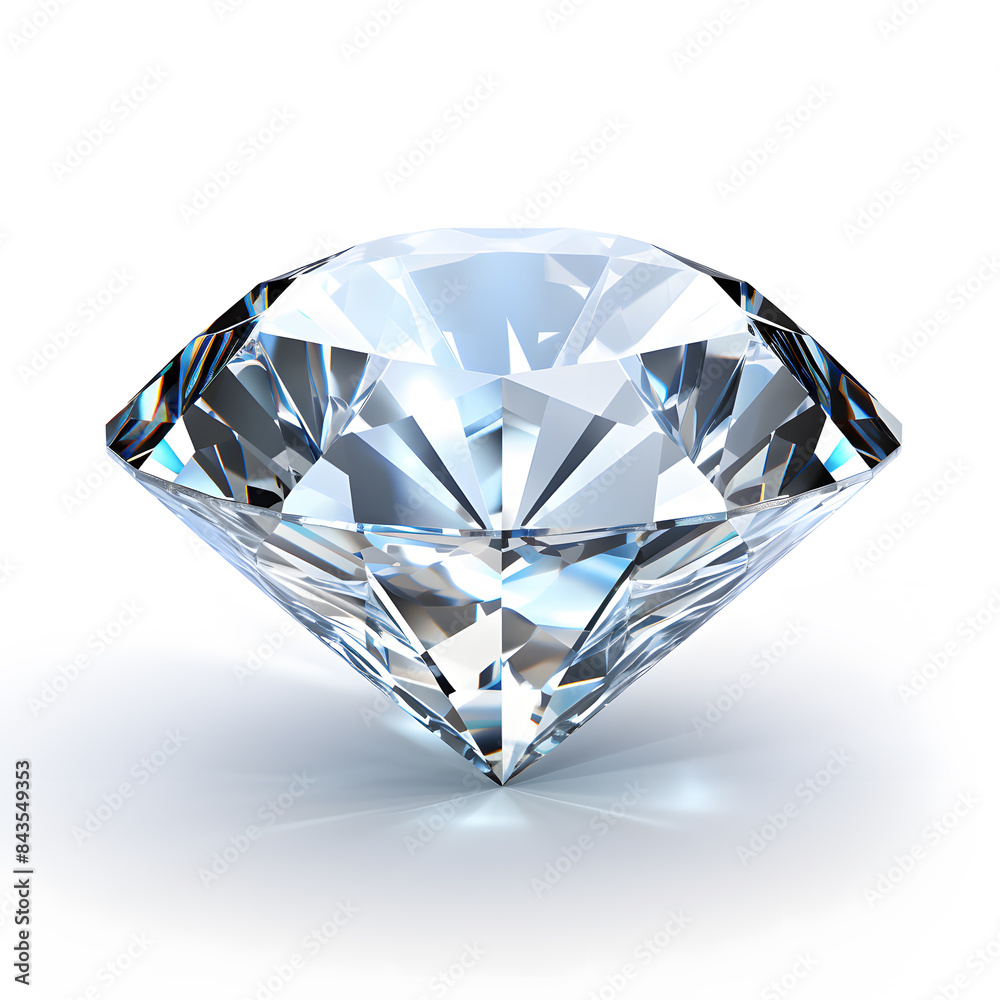 Shiny diamond gem isolated on white background Shiny diamond gem isolated on white background