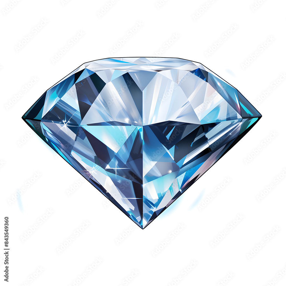 Shiny diamond gem isolated on white background Shiny diamond gem isolated on white background