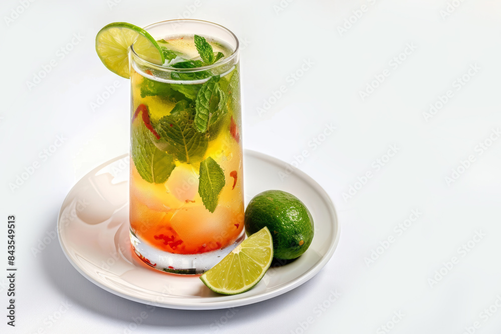 Refreshing Calabrian Mojito with Tangy Lime Juice and Aromatic Chile Flakes Refreshing Calabrian Mojito with Tangy Lime Juice and Aromatic Chile Flakes