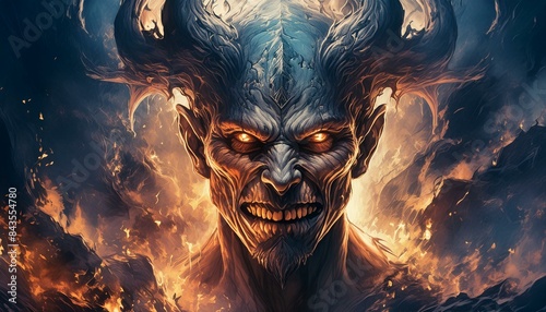 The Fallen Angel The dark presence in the midst of the light of the devil as described in the Bible