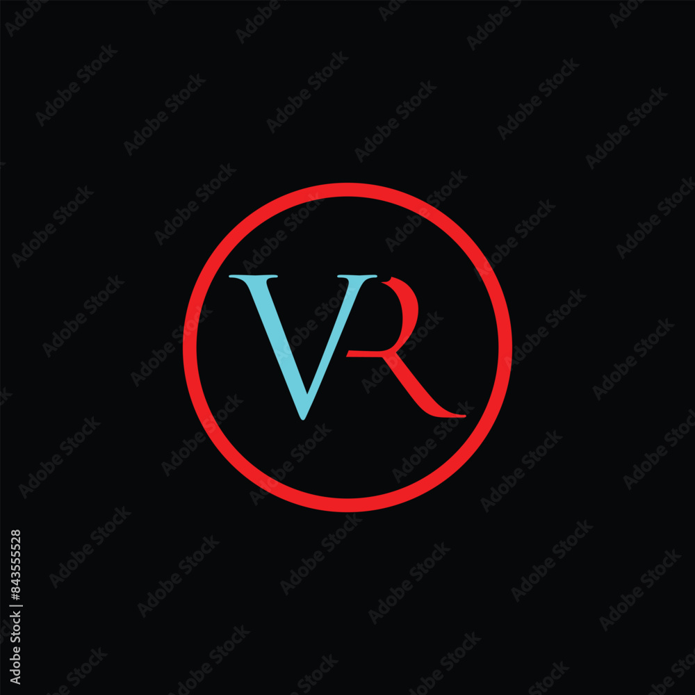 VR logo design vector template VR logo design vector template