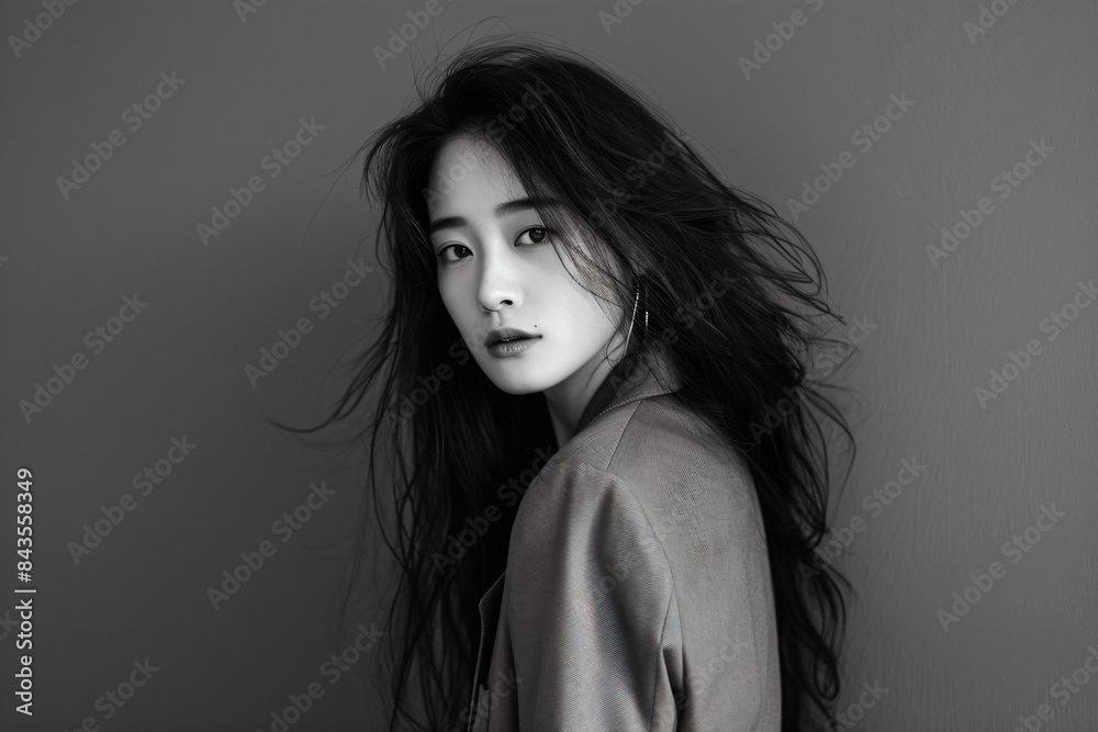 a woman with long hair posing for a picture a woman with long hair posing for a picture