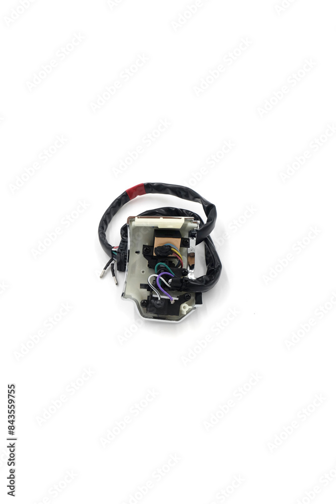 Fototapeta premium The signal button, right switch button isolated on a white background