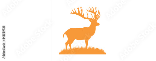 Rein Deer Icon Flat Graphic Design.