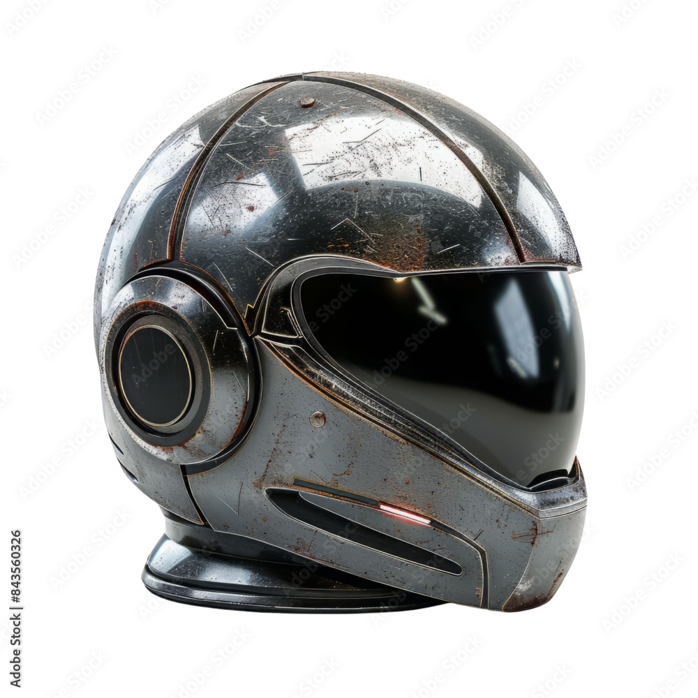 Futuristic Helmet with Rust and Scratches Futuristic Helmet with Rust and Scratches
