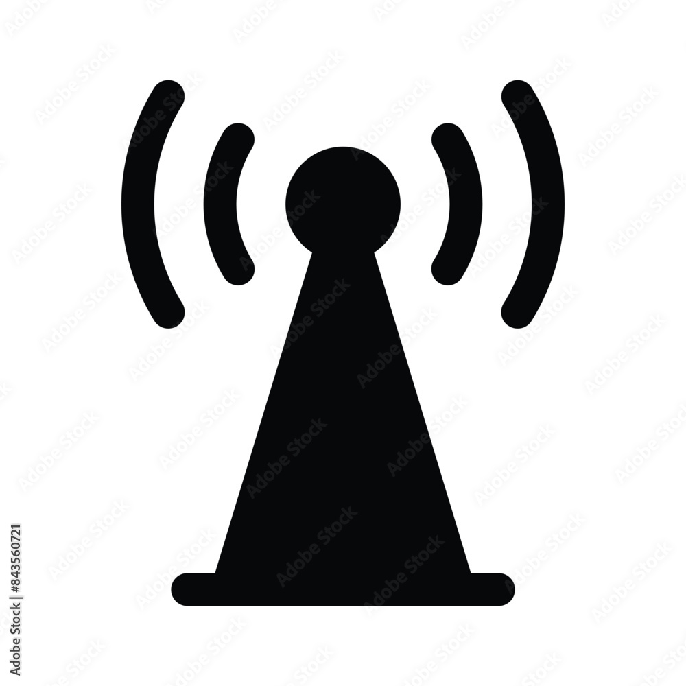A broadband network antenna icon design, premium vector A broadband network antenna icon design, premium vector
