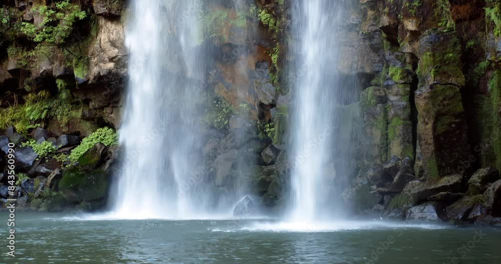 closeup on Whangarei Falls on a sunny day, may 2024, closeup on Whangarei Falls on a sunny day, may 2024,