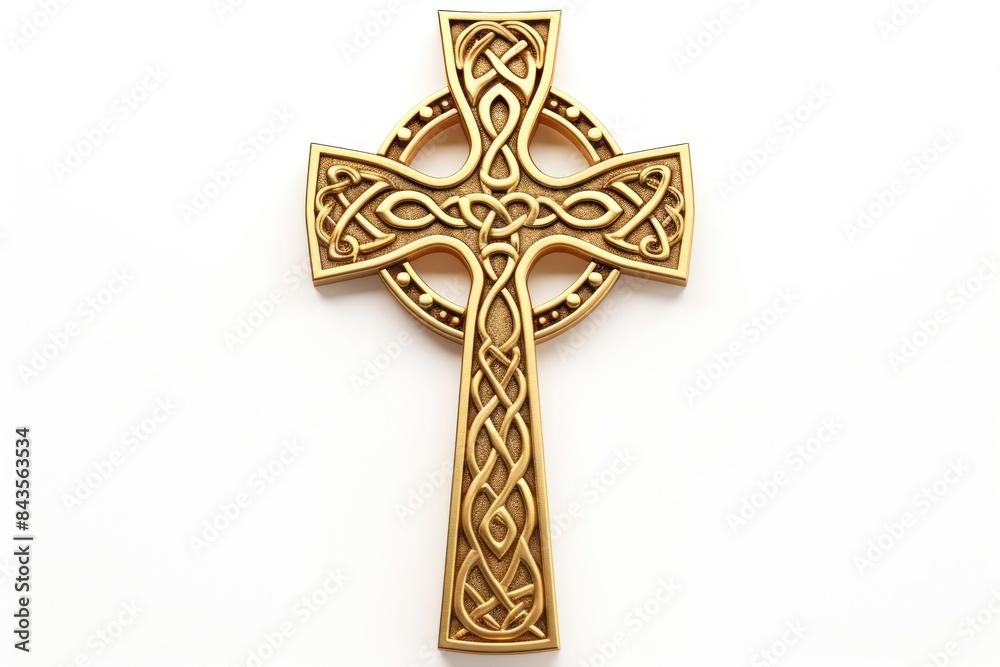 Golden celtic cros cross crucifix symbol. Golden celtic cros cross crucifix symbol.