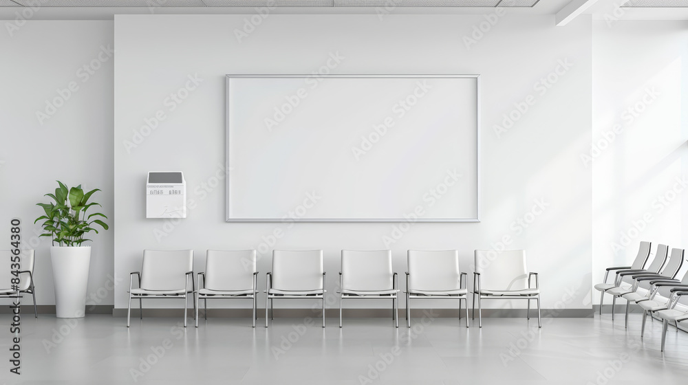 mockup of an empty white room with poster on the wall mockup of an empty white room with poster on the wall