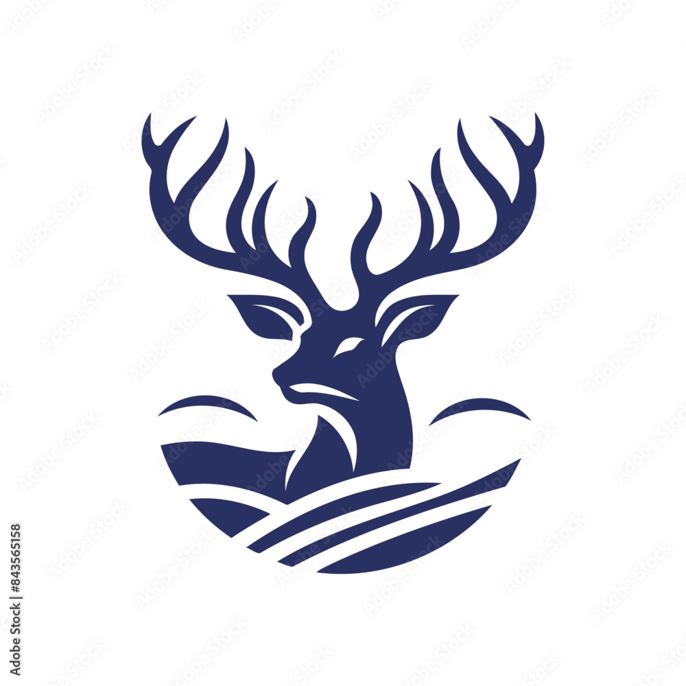 Obraz premium deer vector, deer silhouette, deer illustration