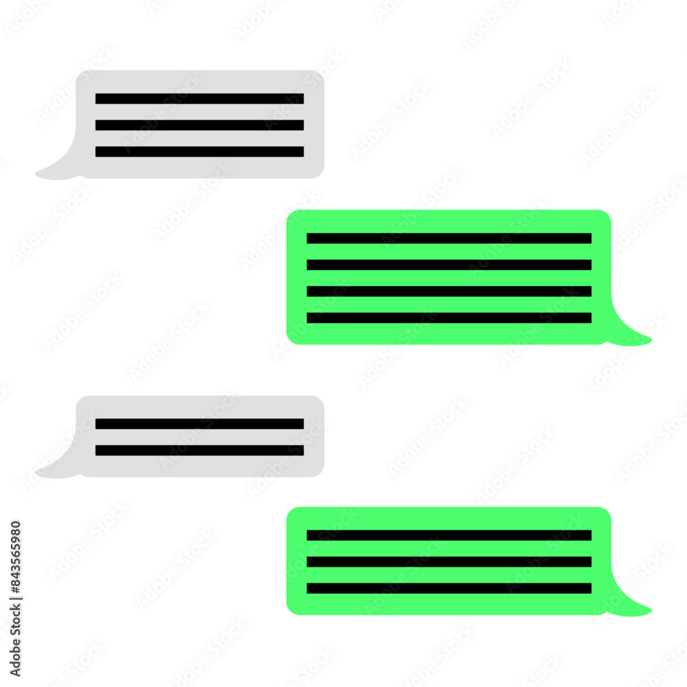 Message bubble set banner. Correspondence Banner. Flat style. Vector illustration. Message bubble set banner. Correspondence Banner. Flat style. Vector illustration.