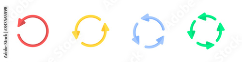 Arrow circle Set Icons. Icon self-healing. Flat style. Vector icons.