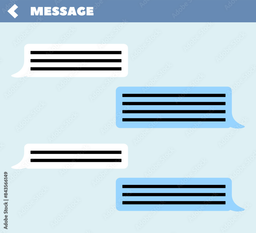 Message bubble set banner. Correspondence Banner. Flat style. Vector illustration. Message bubble set banner. Correspondence Banner. Flat style. Vector illustration.