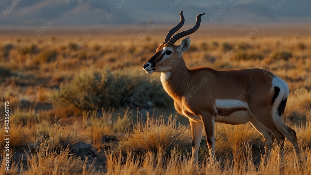 Fototapeta premium The Elegance of the Savanna: Grant's Gazelles in Harmony