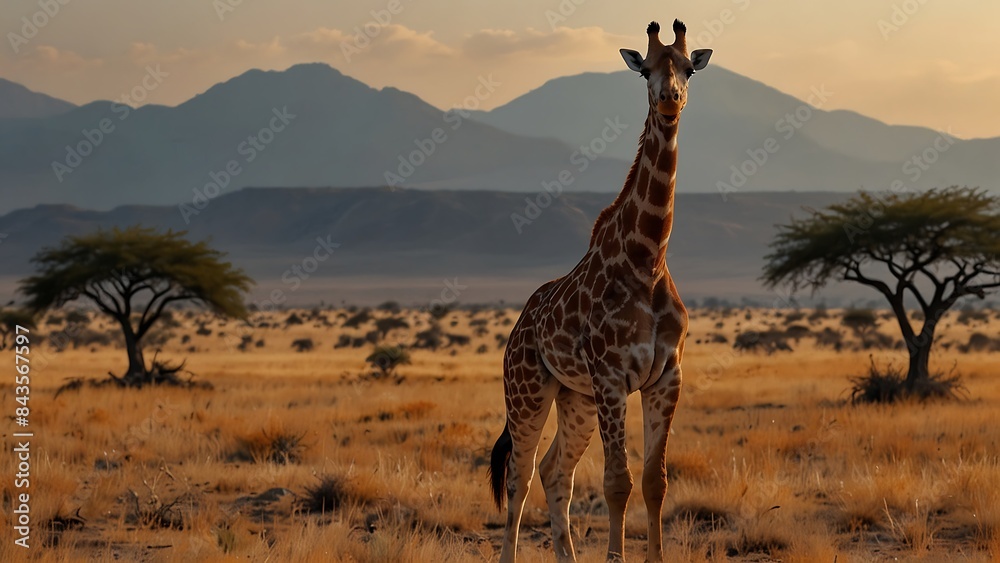Obraz premium Giraffes in the Kenyan Savannah