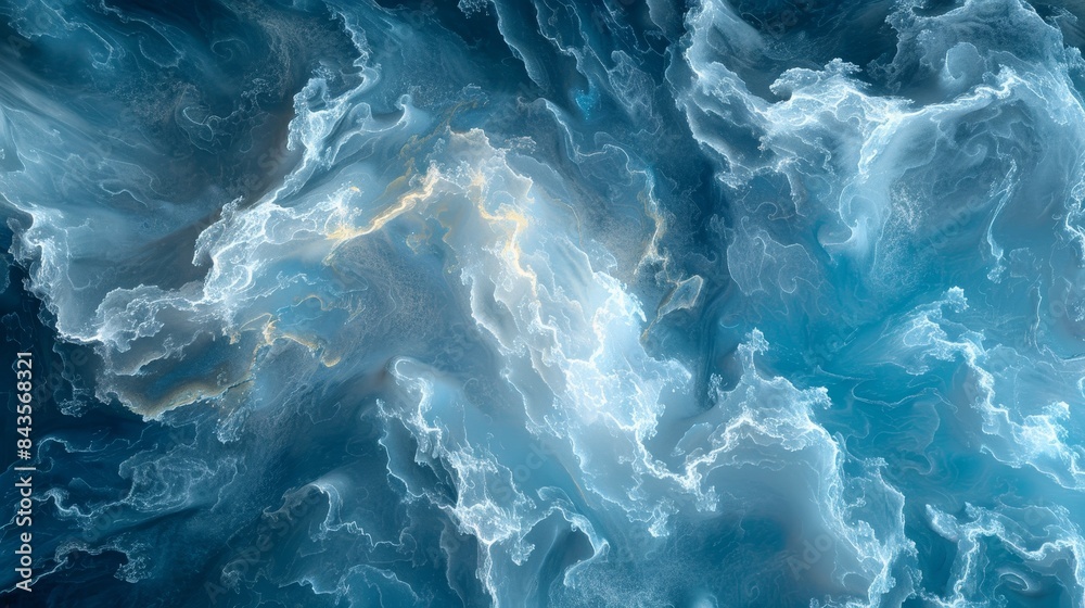 The image is a beautiful blue and white swirl of water The image is a beautiful blue and white swirl of water