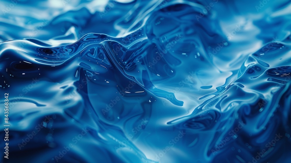 The image is of a body of water with a blue color The image is of a body of water with a blue color