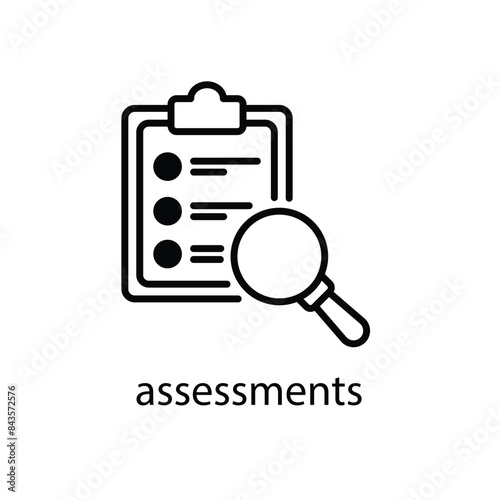 assessments vector icon