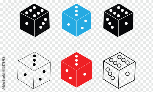 Digital composite 3D image of dice