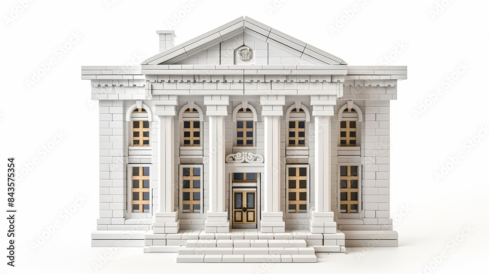 Fototapeta premium A Detailed Architectural Rendering of a Neoclassical Building With Ornate Detail