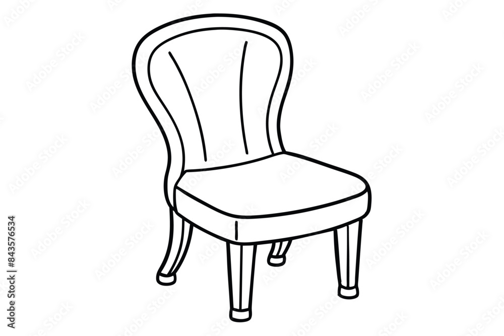 Cute chair line art vector illustration Cute chair line art vector illustration