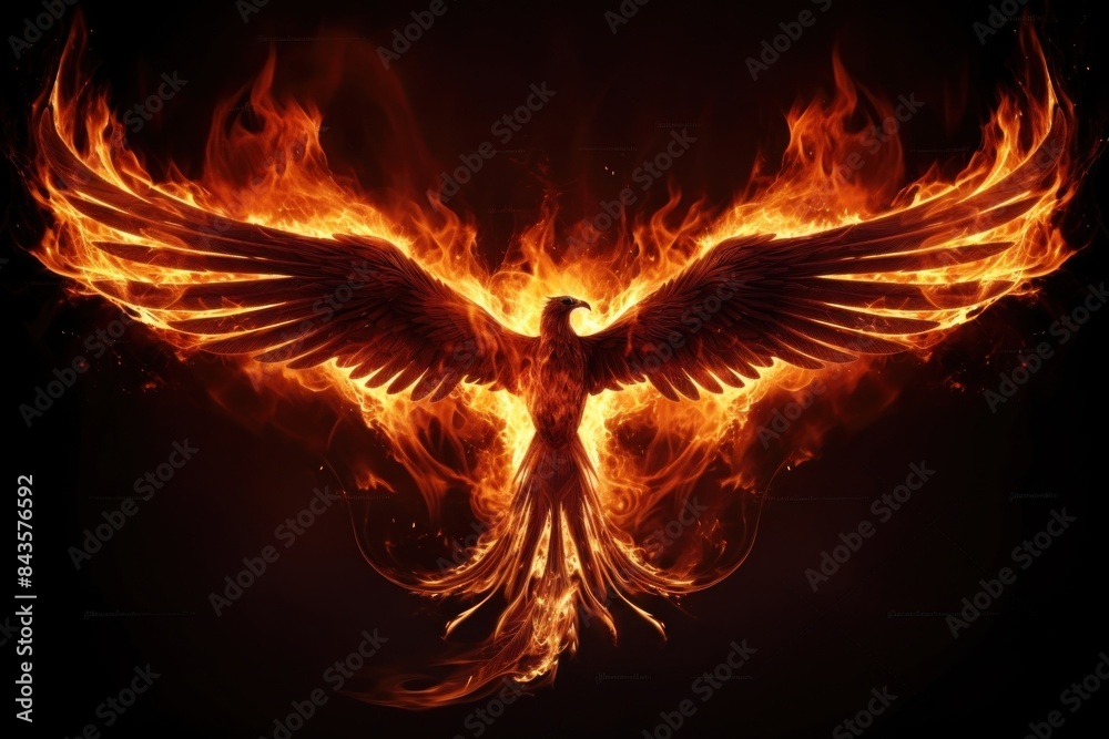 Fototapeta premium Phoenix fire burning flame.